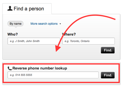 Where can you look up Canadian phone numbers for free?