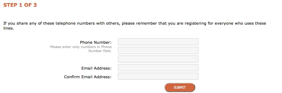 This is the info boxes you will fill out at the website