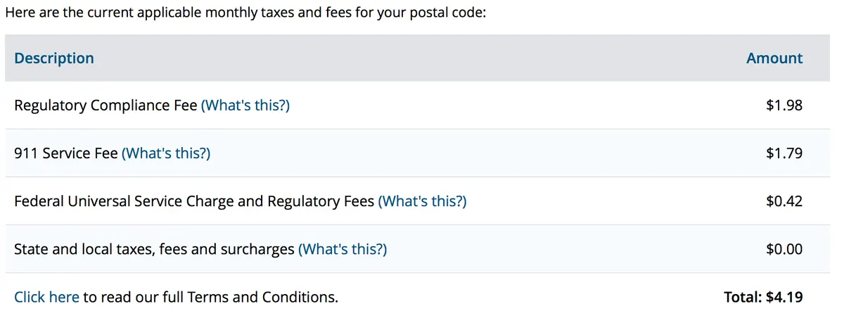 Ooma Telo Taxes