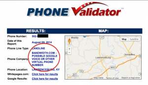 this is what it looks like when Google Voice is being used