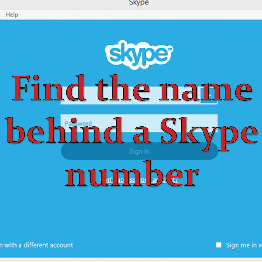 Method: How to Find the Name Behind a Skype Phone Number