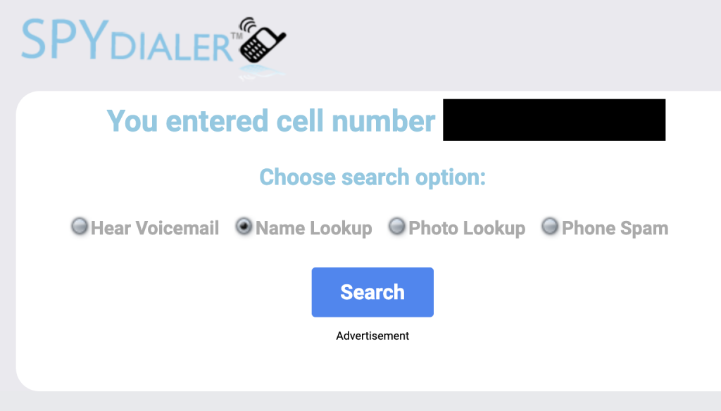 spydialer options page