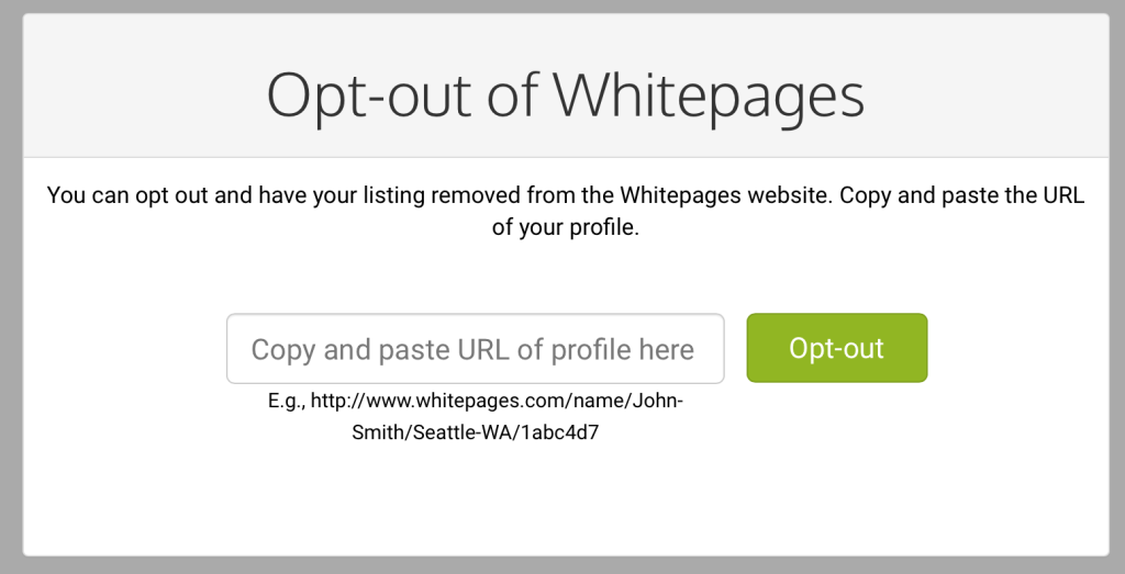 remove your listing from the white pages