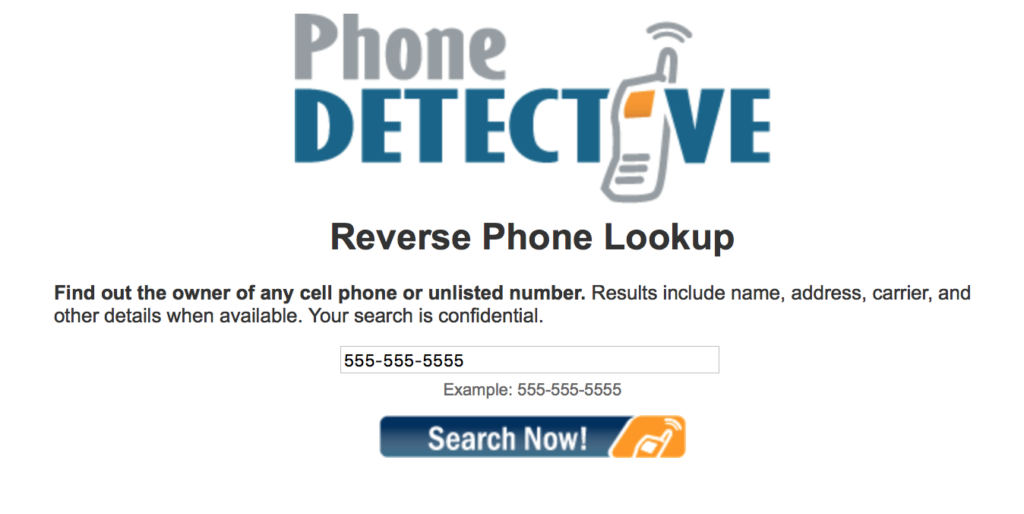 lookup a phone number using phone detective online service